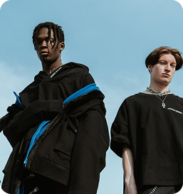 Fashion model in tan outfit